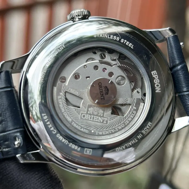 Orient Bambino Sun and Moon Automatic Blue Men's Watch- RA-AK0806L30B